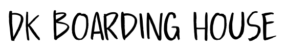 DK Boarding House font preview